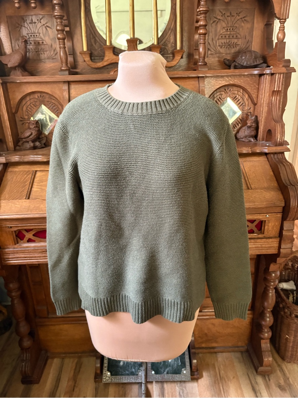 J Crew Mercantile Fisherman Indie Merino Wool Blend Knit Sweater XL